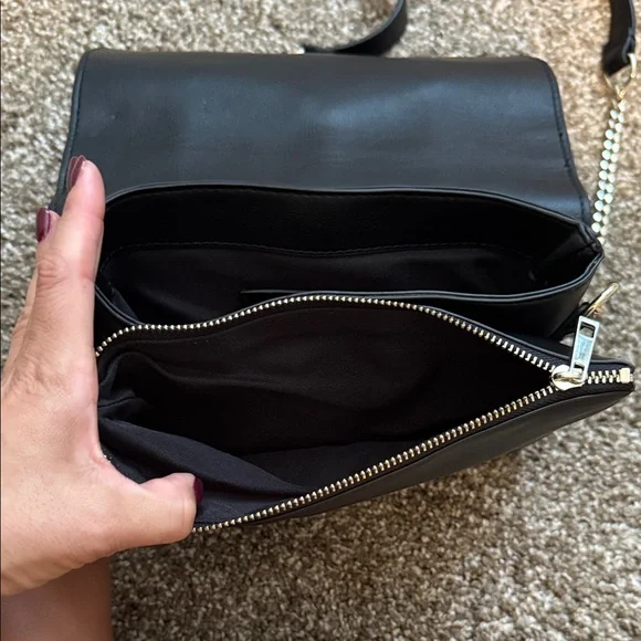 Zara Black Geometric Shoulder Bag - Picture 4 of 4